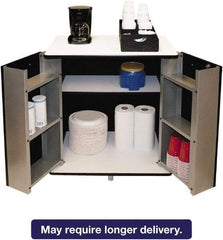 Vertiflex Products - Black & White Refreshment Stand - Use with Microwave, Coffee Maker - Exact Tool & Supply
