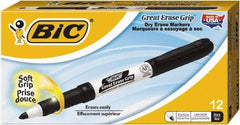 Bic - Black Great Erase Grip Fine Point Dry Erase Markers - For Use with Dry Erase Marker Boards - Exact Tool & Supply