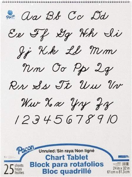 Pacon - Chart Tablets, Unruled, 24 x 32, White, 25 Sheets, Easel Pads - Use with Whiteboards, Chalkboards, Walls, Easel St&s - Exact Tool & Supply