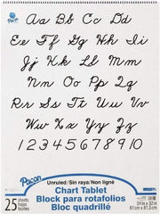 Pacon - Chart Tablets, Unruled, 24 x 32, White, 25 Sheets, Easel Pads - Use with Whiteboards, Chalkboards, Walls, Easel St&s - Exact Tool & Supply