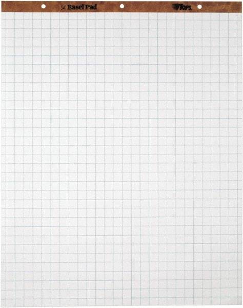 TOPS - Easel Pads, Quadrille Rule, 27 x 34, White, 50 Sheets, 4 Pads/Carton, Easel Pads - Use with Whiteboards, Chalkboards, Walls, Easel St&s - Exact Tool & Supply