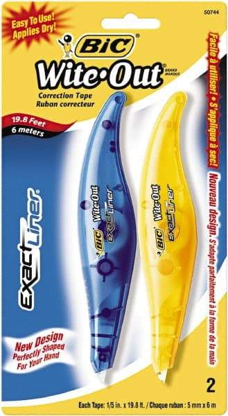 Bic - 1/5" x 236" Correction Tape Non-Refillable - Exact Tool & Supply