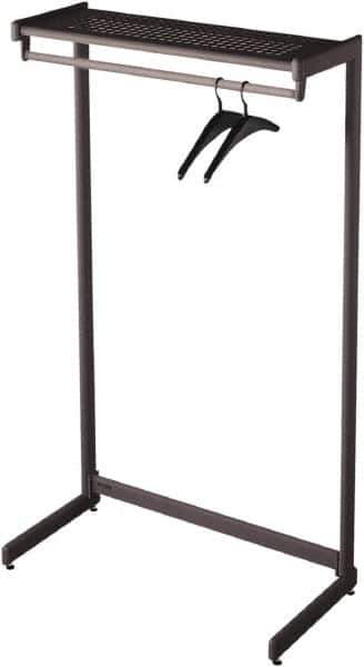Quartet - 24 Hooks, 48" Long x 18-1/2" Deep, Steel Single Side Garment Rack - 61-1/2" High - Exact Tool & Supply