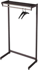 Quartet - 24 Hooks, 48" Long x 18-1/2" Deep, Steel Single Side Garment Rack - 61-1/2" High - Exact Tool & Supply