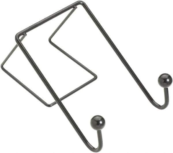 FELLOWES - 2 Hooks, 4" Long x 5-1/8" Deep, Metal Double Wall Hook - 6" High - Exact Tool & Supply