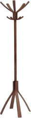 Alba - 10 Hooks, 21-21/32" Long x 21-21/32" Deep, Wood Floor Rack - 69-21/64" High - Exact Tool & Supply
