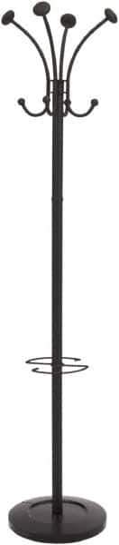 Alba - 8 Hooks, 16" Long x 16" Deep, Steel Floor Costumer - 70-1/2" High - Exact Tool & Supply