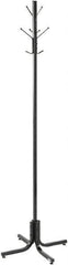 Safco - 4 Hooks, 21" Long x 21" Deep, Metal Floor Costumer - 70" High - Exact Tool & Supply