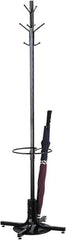 Safco - 4 Hooks, 21" Long x 21" Deep, Metal Floor Costumer - 70" High - Exact Tool & Supply