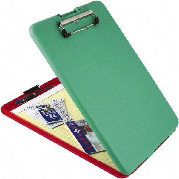 Saunders - 1-1/4" Long x 9-1/2" Wide, Clip Board - Red/Green - Exact Tool & Supply