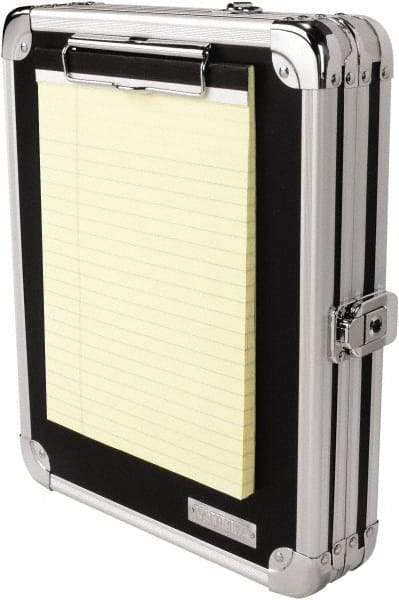 Vaultz - 9-3/4" Long x 2" Wide, Clip Board - Black - Exact Tool & Supply