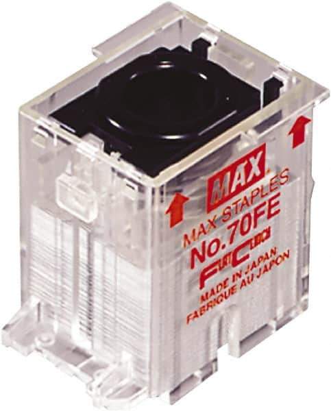 MAX - 5/16" Leg Length, Galvanized Steel Staples-Cartridge - 70 Sheet Capacity, For Use with EH-70F Flat-Clinch Electric Staplers - Exact Tool & Supply