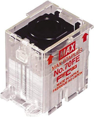 MAX - 5/16" Leg Length, Galvanized Steel Staples-Cartridge - 70 Sheet Capacity, For Use with EH-70F Flat-Clinch Electric Staplers - Exact Tool & Supply