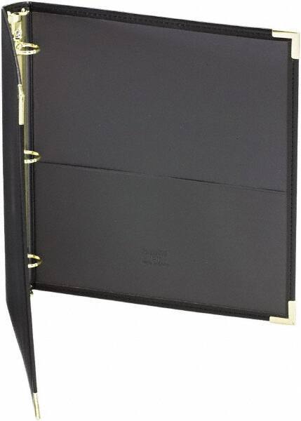 Samsill - 225 Sheet Capacity, 11 x 8-1/2", Non-View Ring Binder - Vinyl, Black - Exact Tool & Supply
