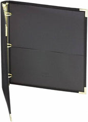 Samsill - 225 Sheet Capacity, 11 x 8-1/2", Non-View Ring Binder - Vinyl, Black - Exact Tool & Supply