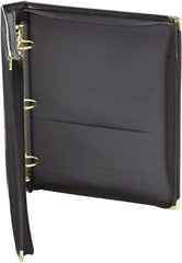 Samsill - 350 Sheet Capacity, 11 x 8-1/2", Non-View Ring Binder - Vinyl, Black - Exact Tool & Supply