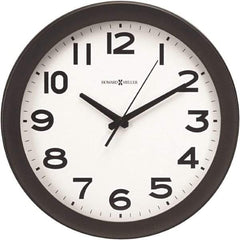 Howard Miller - White Face, Dial Wall Clock - Analog Display, Black Case, Runs on AA Battery - Exact Tool & Supply