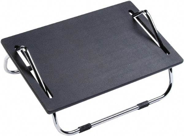 Safco - 18-1/2" Wide, 8" High Adjustable Foot Rest - Black - Exact Tool & Supply