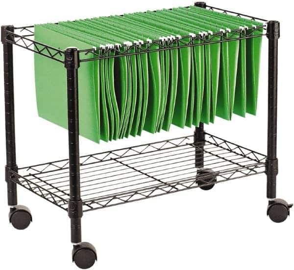 ALERA - 250 Lb Capacity, 24" Wide x 14" Long x 21" High File Cart - 1 Shelf, Steel - Exact Tool & Supply
