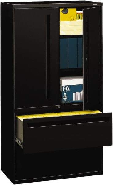 Hon - File & Cabinet Combinations Type: File/Cabinet Combo Color: Black - Exact Tool & Supply