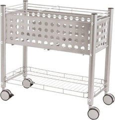 Vertiflex Products - 50 Lb Capacity, 28-1/4" Wide x 13-3/4" Long x 27-3/8" High File Cart - 1 Shelf, Steel - Exact Tool & Supply