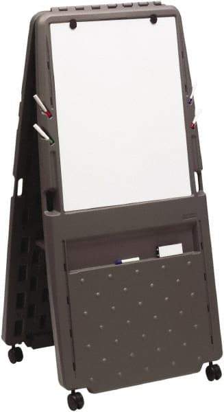 ICEBERG - Foldable Double-Sided Dry Erase Easel - 73" High - Exact Tool & Supply