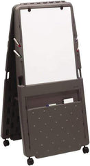ICEBERG - Foldable Double-Sided Dry Erase Easel - 73" High - Exact Tool & Supply