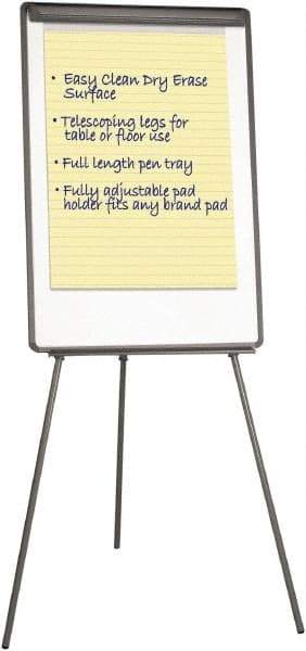 ICEBERG - Dry Erase Easel - 41 to 72" High - Exact Tool & Supply