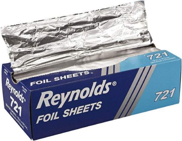 Reynolds - Interfolded Aluminum Foil Sheets, 12 x 10-3/4, Silver, 500/Box, 6 Boxes/Carton - Use with Food Protection - Exact Tool & Supply