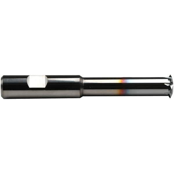 Emuge - 10 Max TPI, Internal Single Profile Thread Mill - 2-1/4" Cut Diam, 3/4" Shank Diam, 5 Flute, 4-1/2" OAL, TiCN Finish - Exact Tool & Supply