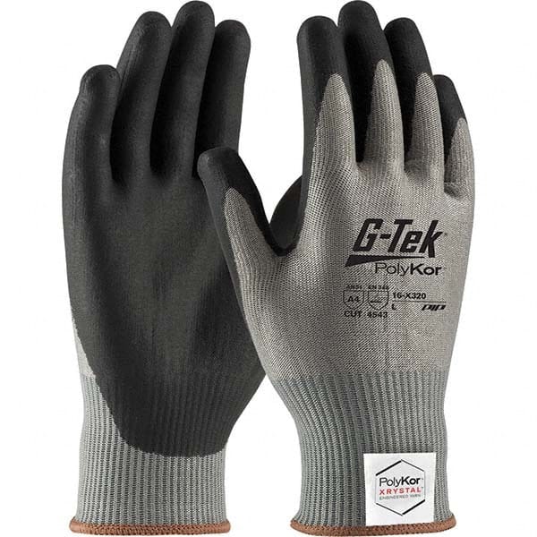 PIP - Size L, ANSI Cut Lvl A4, Puncture Lvl 3, Abrasion Lvl 4, Nitrile Coated PolyKor Xrystal Cut Resistant Gloves - Exact Tool & Supply