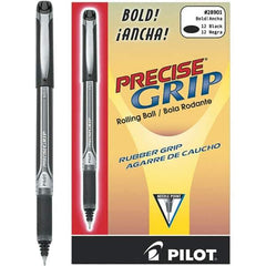 Pilot - Precision Point Roller Ball Pen - Black - Exact Tool & Supply