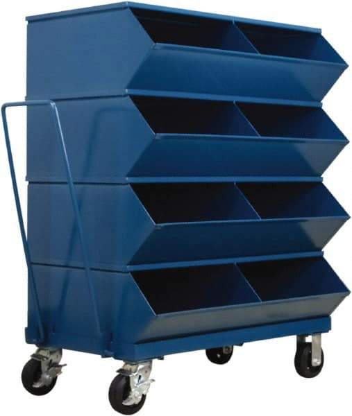 Stackbin - 4 Bin, Shelving Unit with Openings & Base - 37" Wide x 48-1/4" High - Exact Tool & Supply