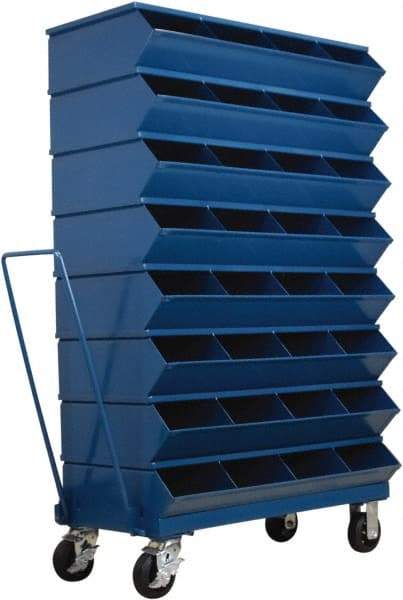 Stackbin - 8 Bin, Shelving Unit with Openings & Base - 37" Wide x 60-1/2" High - Exact Tool & Supply