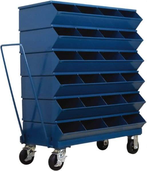 Stackbin - 6 Bin, Shelving Unit with Openings & Base - 37" Wide x 46-7/8" High - Exact Tool & Supply