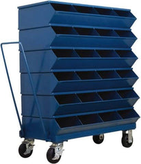 Stackbin - 6 Bin, Shelving Unit with Openings & Base - 37" Wide x 46-7/8" High - Exact Tool & Supply