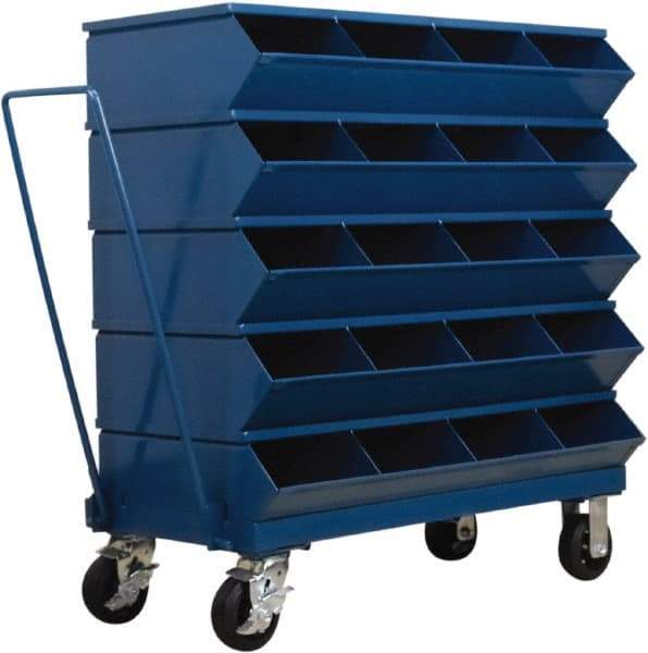 Stackbin - 5 Bin, Shelving Unit with Openings & Base - 37" Wide x 40" High - Exact Tool & Supply