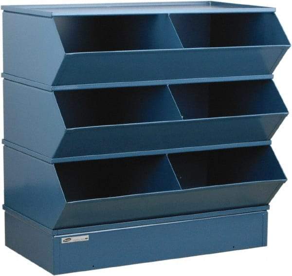 Stackbin - 3 Bin, Shelving Unit with Openings & Base - 37" Wide x 33" High - Exact Tool & Supply
