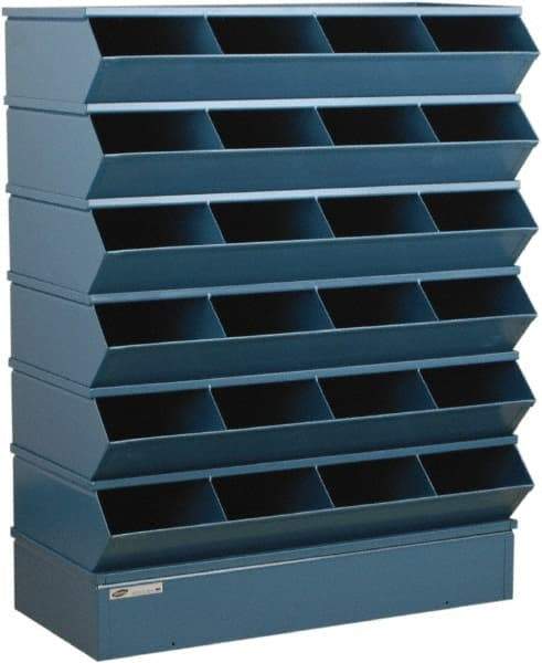 Stackbin - 6 Bin, Shelving Unit with Openings & Base - 37" Wide x 51" High - Exact Tool & Supply