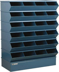 Stackbin - 6 Bin, Shelving Unit with Openings & Base - 37" Wide x 51" High - Exact Tool & Supply