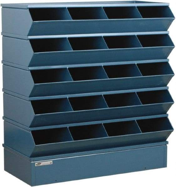 Stackbin - 5 Bin, Shelving Unit with Openings & Base - 37" Wide x 43-1/2" High - Exact Tool & Supply