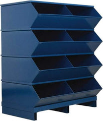 Stackbin - 4 Bin, Shelving Unit with Openings & Base - 37" Wide x 46" High - Exact Tool & Supply