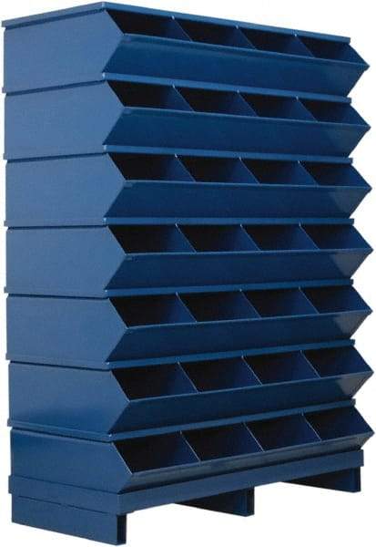 Stackbin - 7 Bin, Shelving Unit with Openings & Base - 37" Wide x 50-7/8" High - Exact Tool & Supply