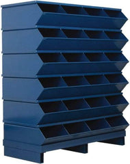 Stackbin - 6 Bin, Shelving Unit with Openings & Base - 37" Wide x 44" High - Exact Tool & Supply