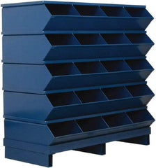 Stackbin - 5 Bin, Shelving Unit with Openings & Base - 37" Wide x 37-1/8" High - Exact Tool & Supply