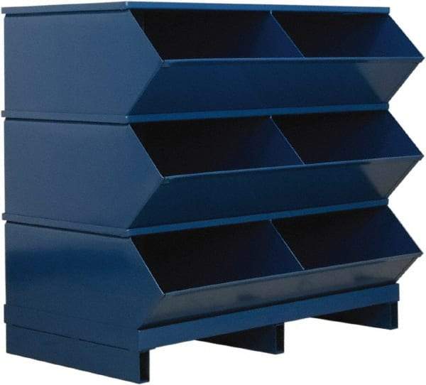 Stackbin - 3 Bin, Shelving Unit with Openings & Base - 37" Wide x 35-1/8" High - Exact Tool & Supply