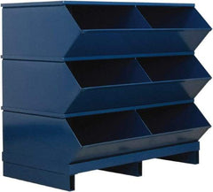 Stackbin - 3 Bin, Shelving Unit with Openings & Base - 37" Wide x 35-1/8" High - Exact Tool & Supply