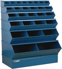 Stackbin - 6 Bin, Shelving Unit with Openings & Base - 37" Wide x 53" High - Exact Tool & Supply