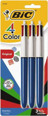 Bic - Conical Ball Point Pen - Assorted Colors - Exact Tool & Supply