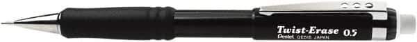 Pentel - 0.5mm Lead Mechanical Pencil - Black - Exact Tool & Supply